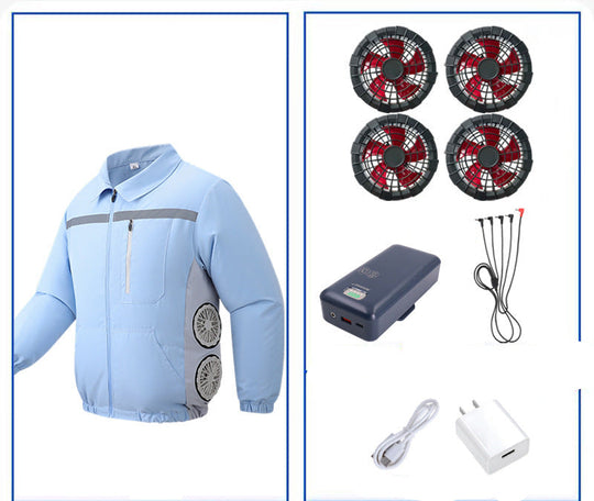 Unisex nan kühlende Ventilationsjacke mit integrierten seitlichen Lüftern und atmungsaktivem Funktionsmaterial Nord Taschen