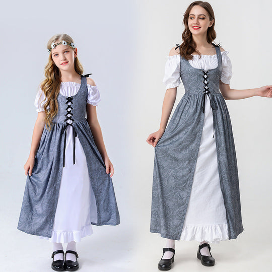 Damen Trachtenkleid mit romantischen Rüschendetails und bezaubernder Schnürung