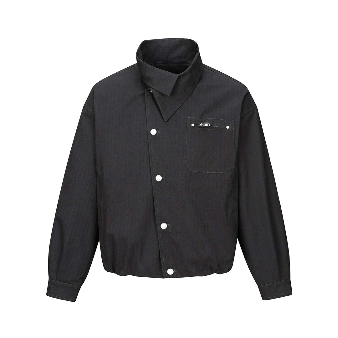 Herren Kurz geschnittener Canvas‑Blouson mit hohem Stehkragen und Druckknopfleiste Nord Taschen