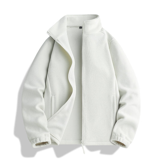 Unisex Fleecejacke mit Stehkragen, durchgehendem Reißverschluss und elastischen Bündchen Nord Taschen