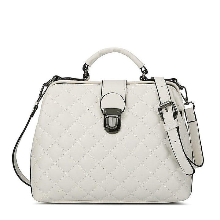 Damen Handtasche aus hochwertigem, gestepptem Kunstleder mit eleganter Schnalle Nord Taschen