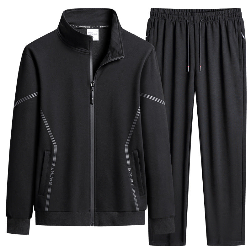 Men's  performance zip-front track jacket and tapered jogger set Nord Taschen