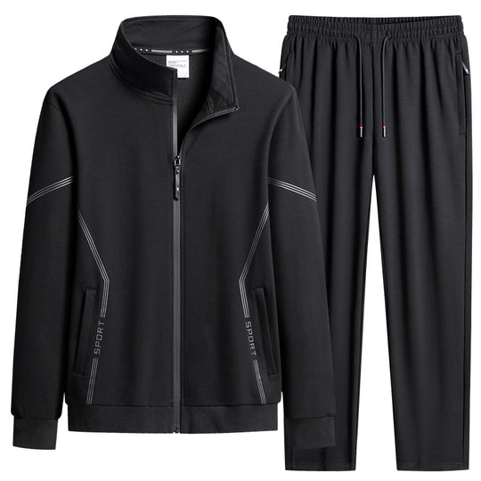 Men's  performance zip-front track jacket and tapered jogger set Nord Taschen