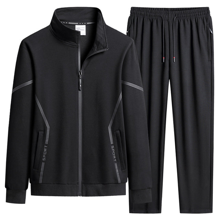 Men's  performance zip-front track jacket and tapered jogger set Nord Taschen