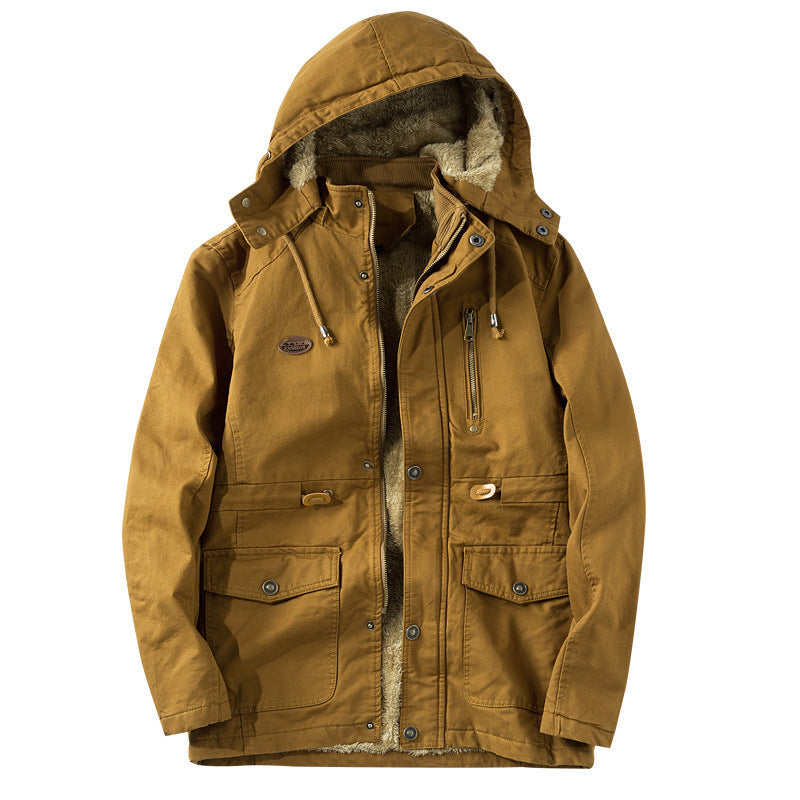 Herren Outdoor-Parka im Field-Style mit Teddyfutter und Utility-Taschen Nord Taschen