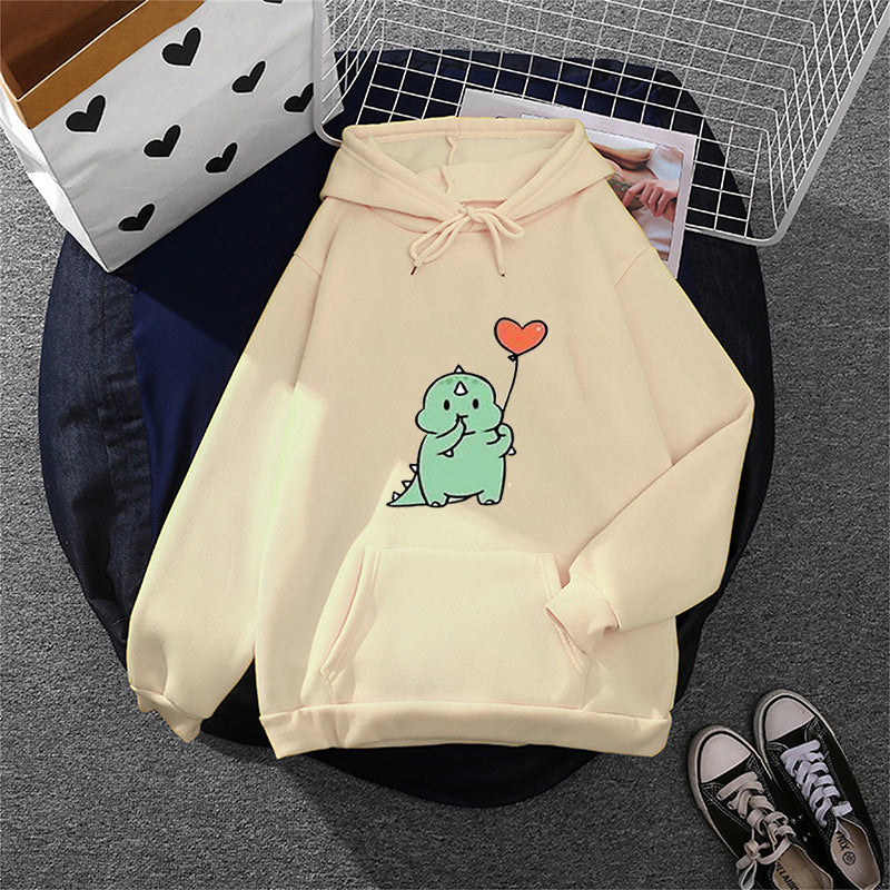 Damen nan Kapuzenpullover im Relaxed-Fit mit botanischer Frucht-Illustration und Kängurutasche Nord Taschen