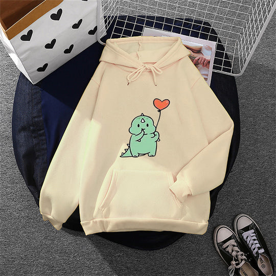 Damen nan Kapuzenpullover im Relaxed-Fit mit botanischer Frucht-Illustration und Kängurutasche Nord Taschen