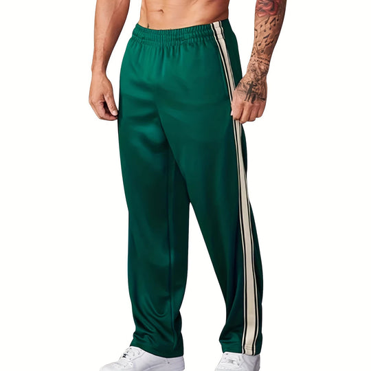 Herren Sportliche Trainingshose mit seitlichem Tape-Streifen und elastischem Bund Nord Taschen