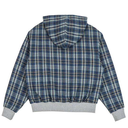 Unisex Gefütterte Kapuzen-Bomberjacke mit karierter Flanell-Innenfütterung und robustem Reißverschluss Nord Taschen