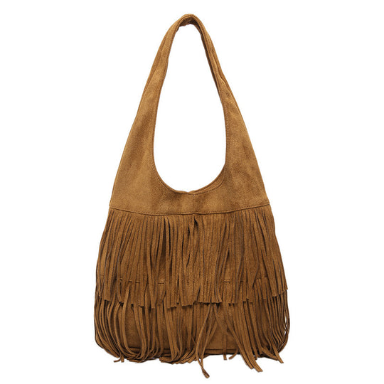 Damen Schultertasche mit Fransen Nord Taschen