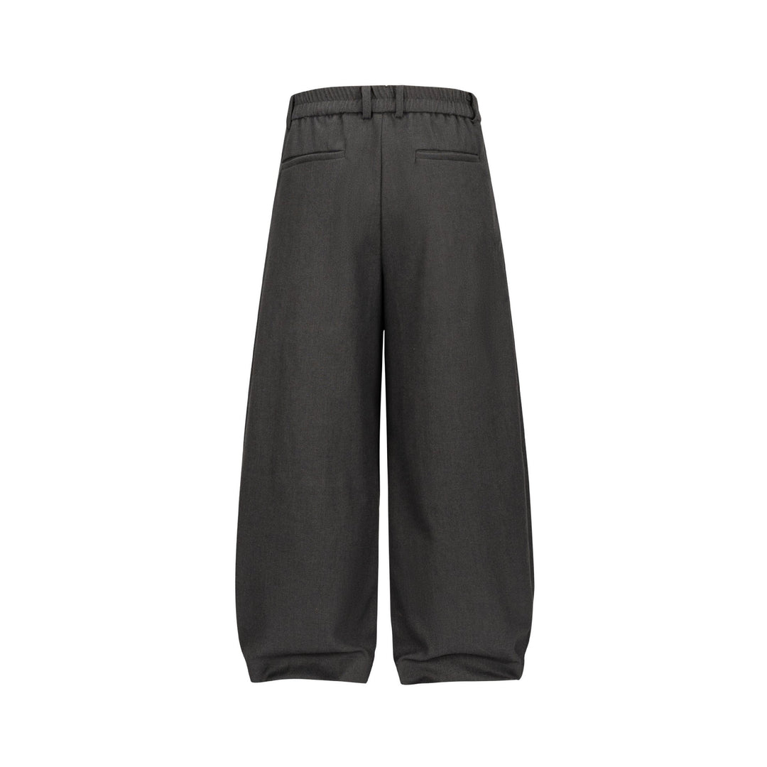 Damen Weite Plissee-Hose mit hoher Taille und elastischem Rückbund Nord Taschen