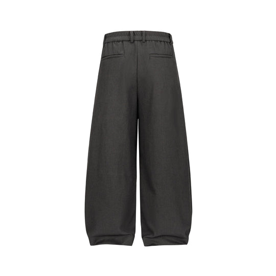 Damen Weite Plissee-Hose mit hoher Taille und elastischem Rückbund Nord Taschen