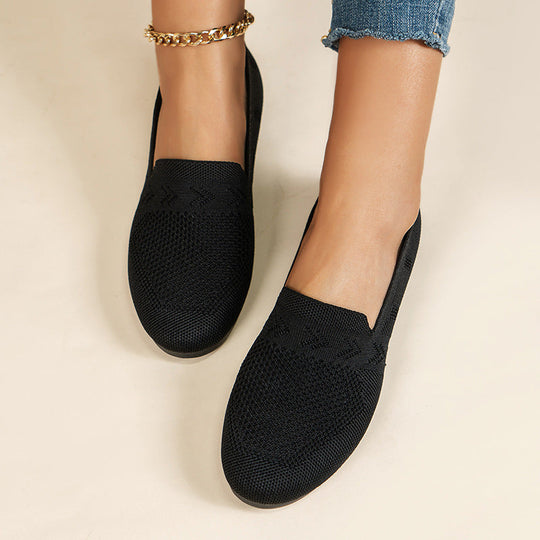 Damen Atmungsaktive Slip-On Sneakers mit flexiblem Strickdesign - Arvani
