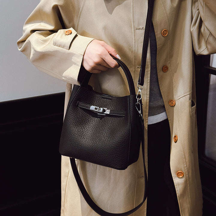 Damen strukturiertes Leder Shopper Nord Taschen
