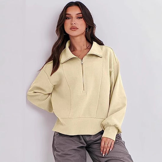 Damen Sportlicher Pullover Nord Taschen