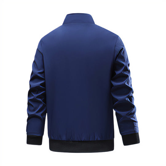 Herren Sportliche Übergangsjacke mit hochschließendem Kragen und seitlichen Reißverschlusstaschen Nord Taschen