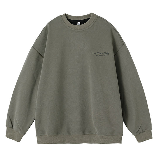 Unisex Oversize-Comfort-Sweatshirt mit French-Terry-Innenfutter, minimaler Brustgrafik und verlängertem Rückenteil Nord Taschen