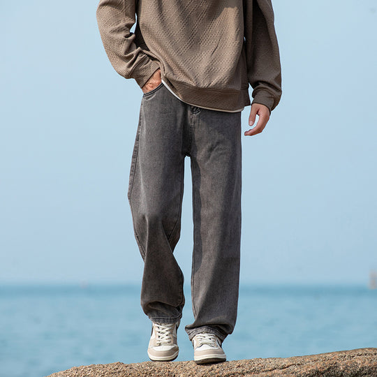 Herren weite Baggy-Jeans im Vintage‑Workwear‑Look mit relaxed Sitz und geradem Bein Nord Taschen
