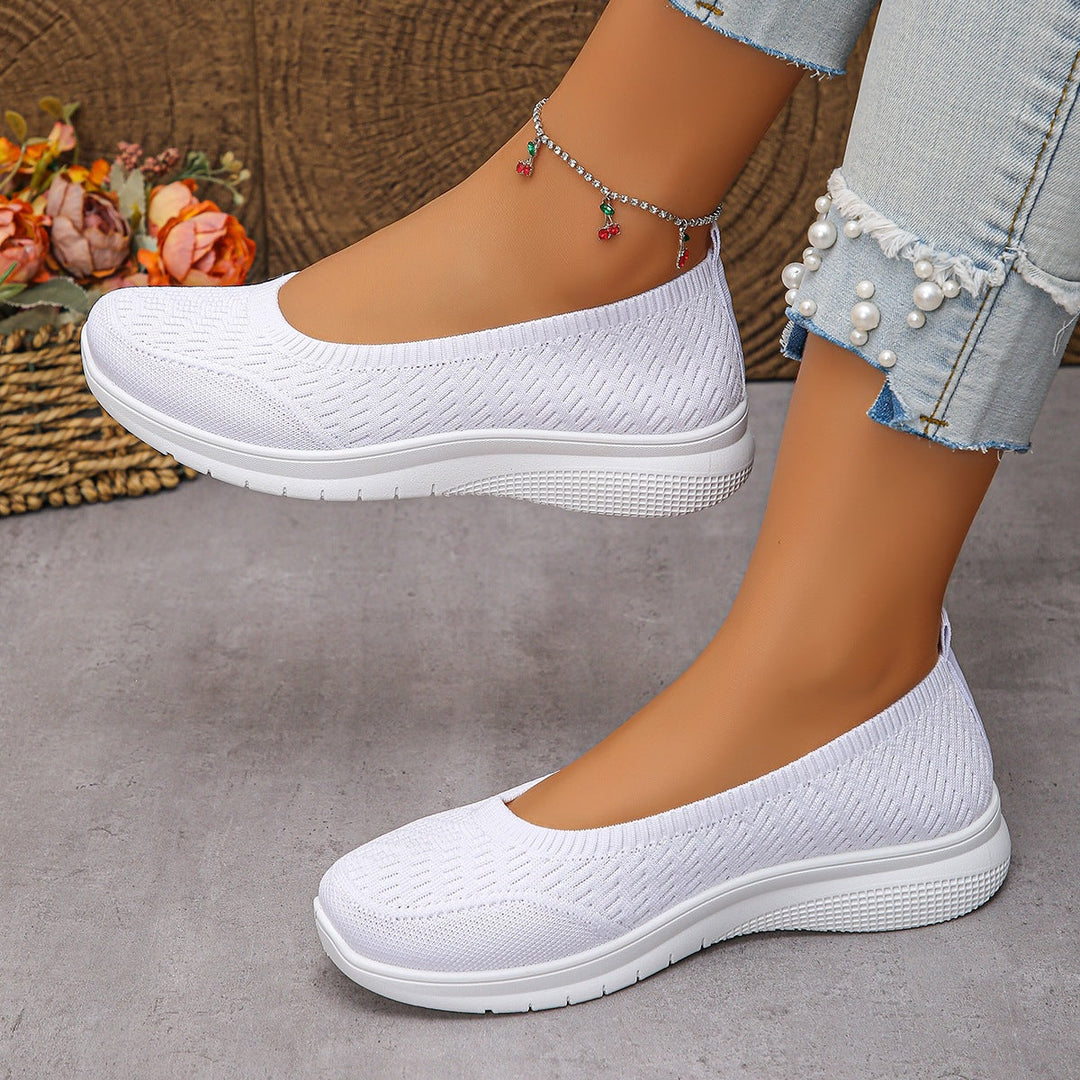 Damen Slip-On Freizeitschuhe mit atmungsaktivem Obermaterial