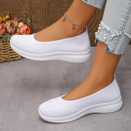 Damen Slip-On Freizeitschuhe mit atmungsaktivem Obermaterial
