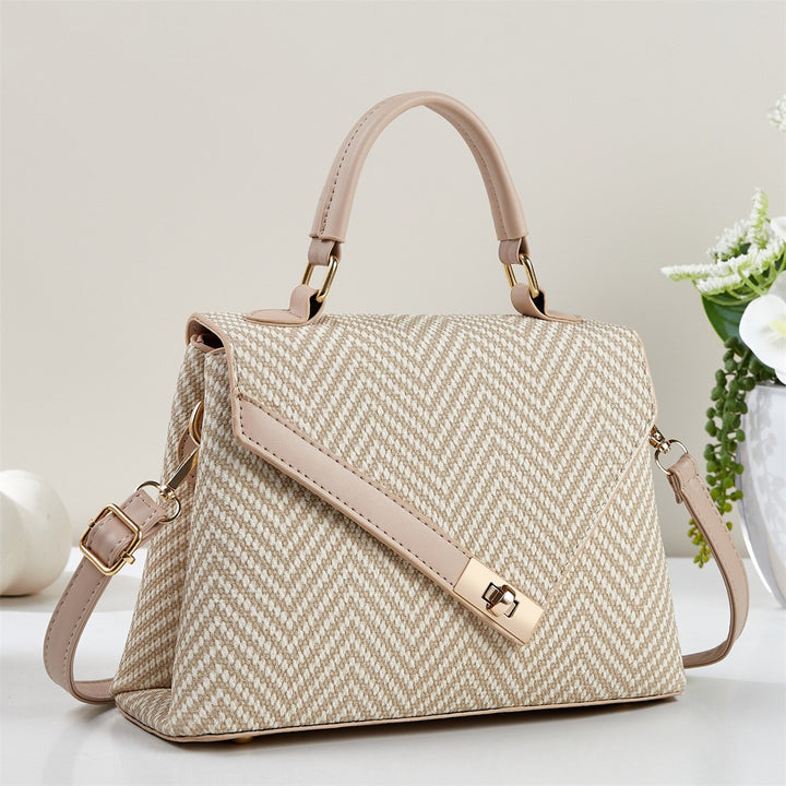 Damen Handtasche mit klassischem Chevron-Design und luxuriösem Beschlag Nord Taschen