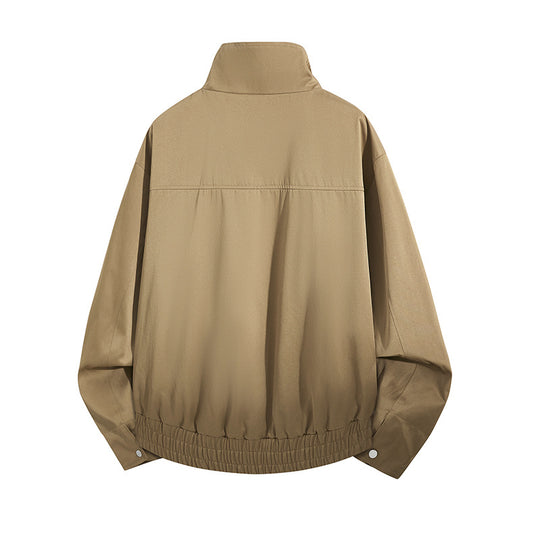 Herren Leichte Utility-Blousonjacke mit Stehkragen und elastischem Saum Nord Taschen