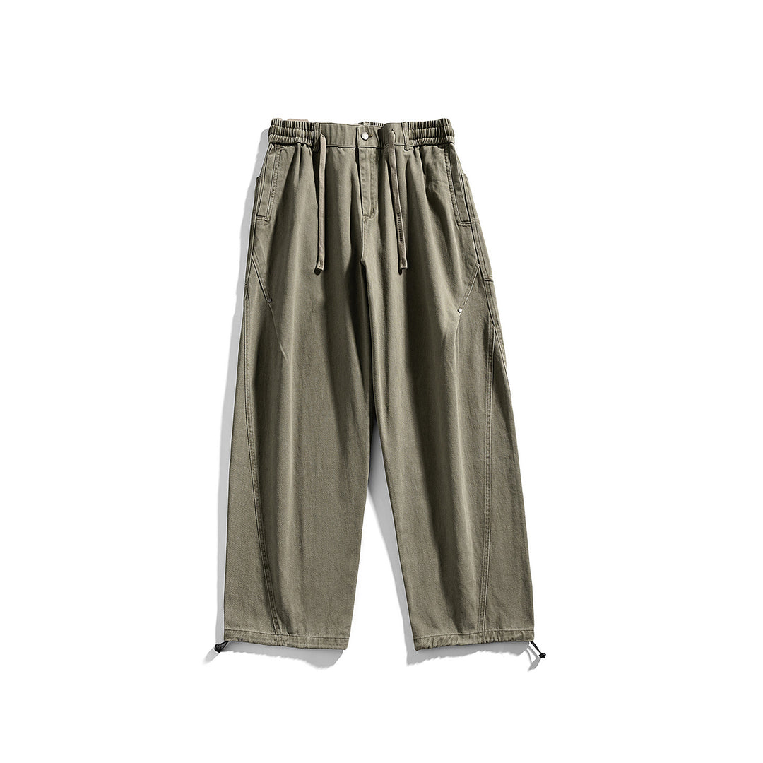 Herren Locker geschnittene Cargo-Hose mit Kordelbund und verstellbaren Beinabschlüssen Nord Taschen