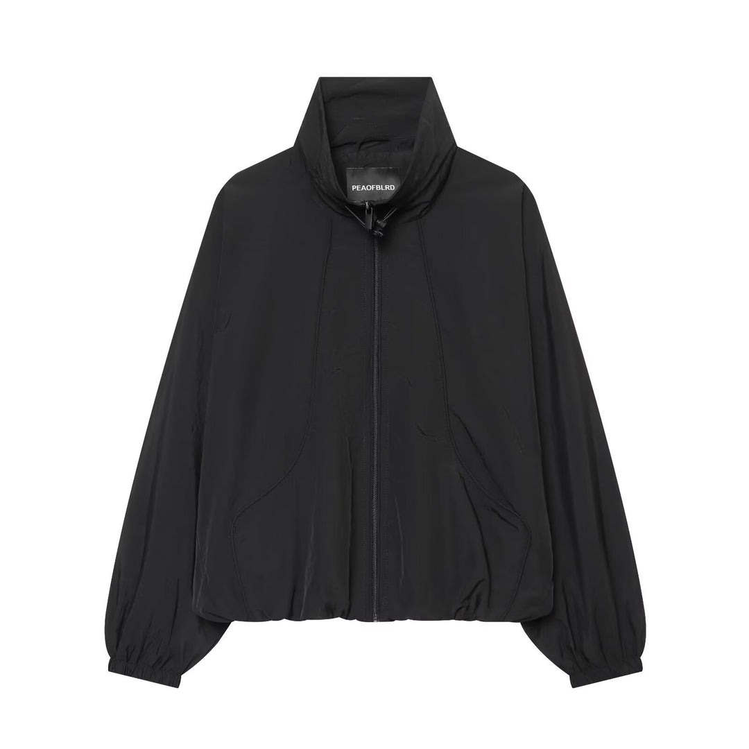 Damen Leichte wattierte Windjacke mit Stehkragen und Polka‑Dot‑Print Nord Taschen