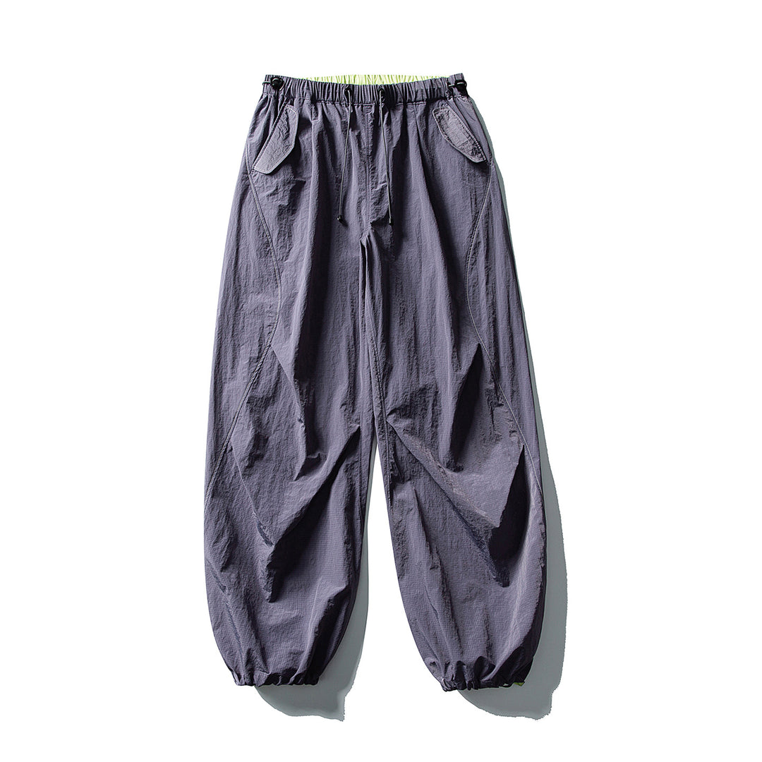 Unisex Weite Utility-Hose mit Ballon‑Silhouette, elastischem Tunnelzugbund und Bündchen Nord Taschen