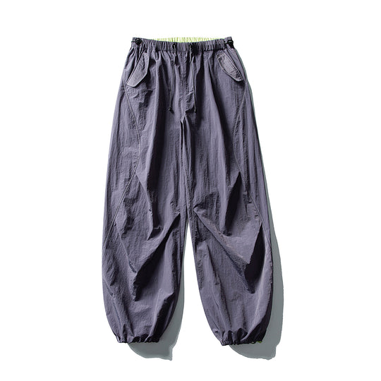 Unisex Weite Utility-Hose mit Ballon‑Silhouette, elastischem Tunnelzugbund und Bündchen Nord Taschen