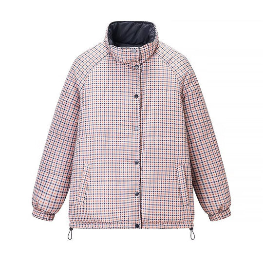 Damen Wattierte Steppjacke mit Stehkragen, Raglanärmeln und verstellbarem Saum Nord Taschen