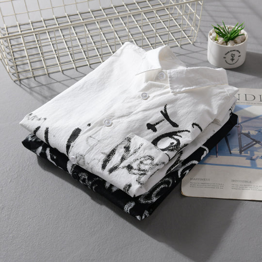 Herren Lässiges Overshirt mit grafischem Scribble-Print und Brusttasche Nord Taschen