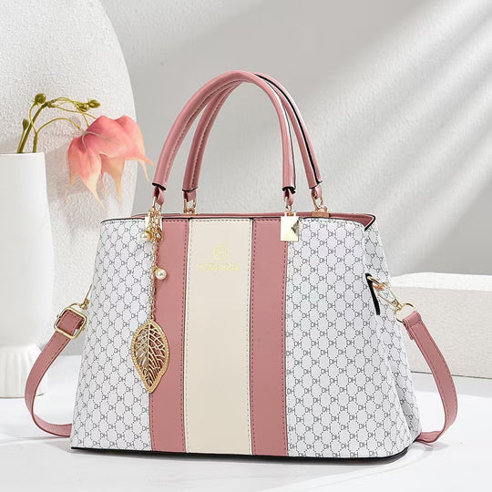 Damen elegante Handtasche mit luxuriösem Monogramm und abnehmbarem Schulterriemen Nord Taschen