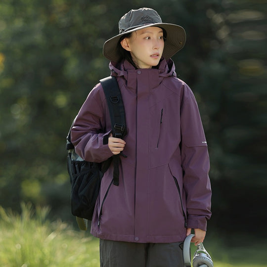 Herren Zweifarbige Wind- und Wasserabweisende Softshelljacke mit Kapuze Nord Taschen