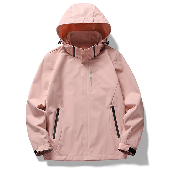Herren zweilagige Softshell-Regenjacke mit abnehmbarem Fleece‑Innenlayer und verstellbarer Kapuze Nord Taschen