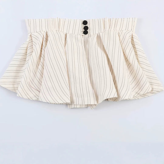 Damen Taillierter Peplum-Blazer mit tiefem V-Ausschnitt und Nadelstreifen Nord Taschen