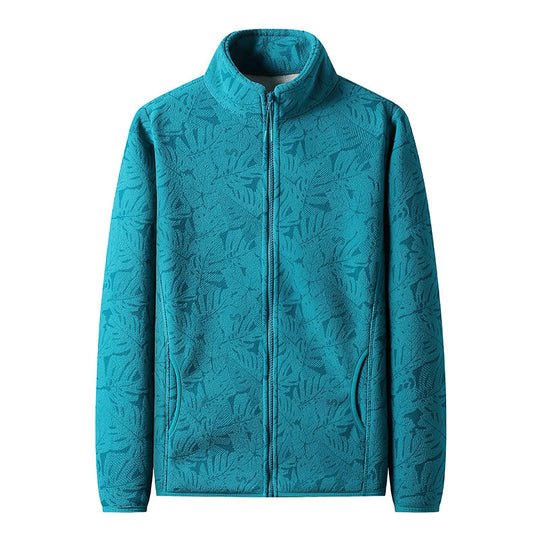 Damen Fleecejacke mit durchgehendem Reißverschluss und floraler Jacquard-Struktur Nord Taschen