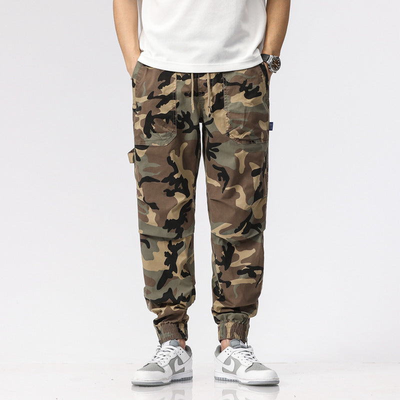 Herren Cargohose im Jogger-Stil mit Camouflage, elastischen Bündchen und Multifachtaschen Nord Taschen