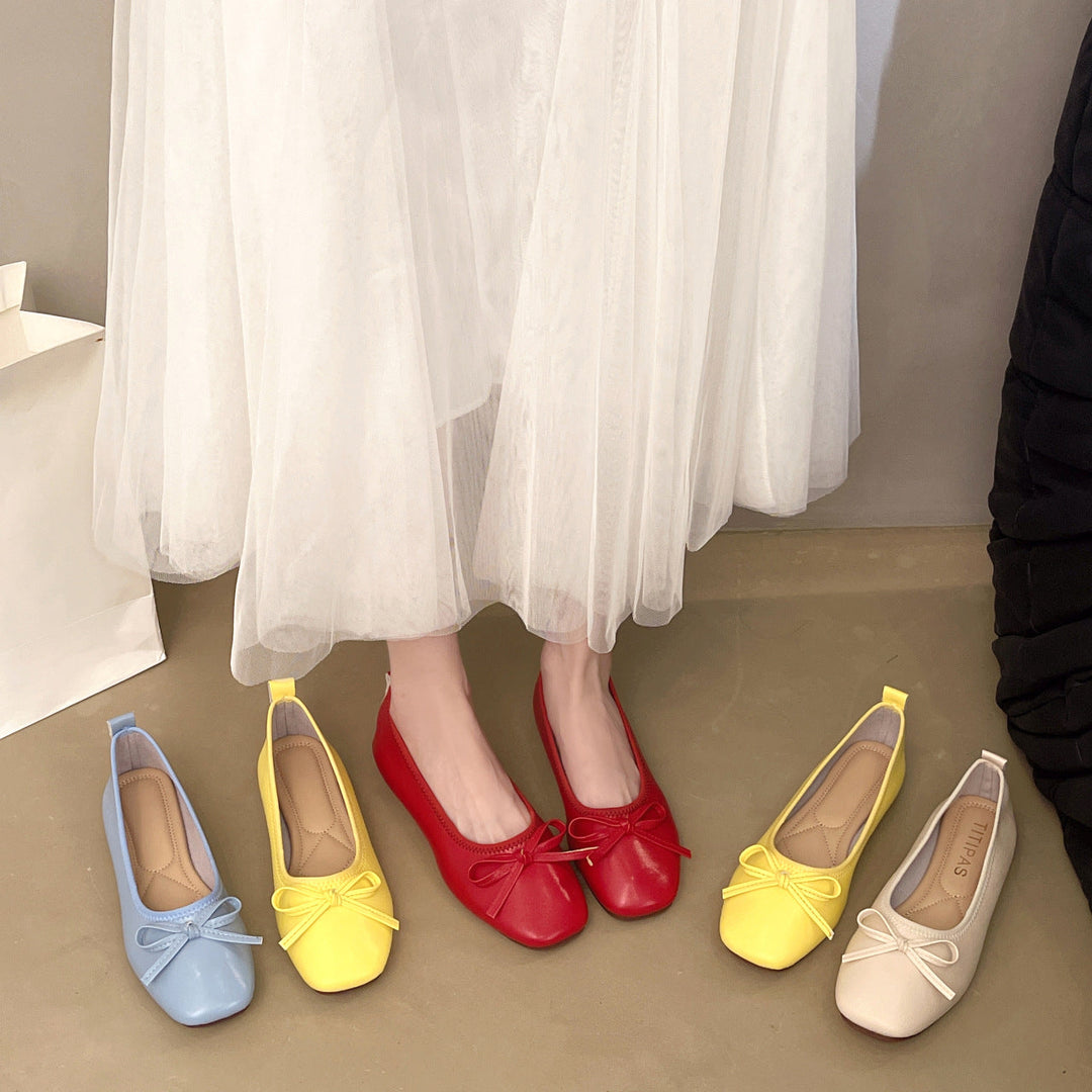 Damen Ballerinas mit süßem Schleifen-Design und komfortabler Sohle