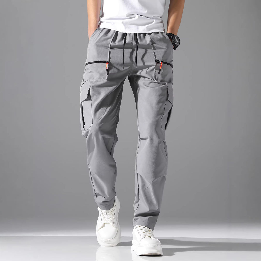 Herren Utility-Cargohose mit Reißverschlusstaschen, Tunnelzugbund & vorgeformten Kniepartien Nord Taschen