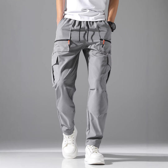 Herren Utility-Cargohose mit Reißverschlusstaschen, Tunnelzugbund & vorgeformten Kniepartien Nord Taschen