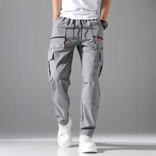 Herren Utility-Cargohose mit Reißverschlusstaschen, Tunnelzugbund & vorgeformten Kniepartien Nord Taschen