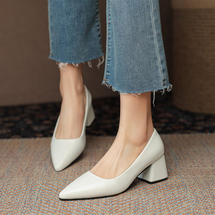 Damen elegante Pumps mit blockiertem Absatz