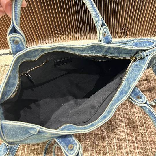 Damen Denim Handtasche mit abnehmbarem Schulterriemen Nord Taschen