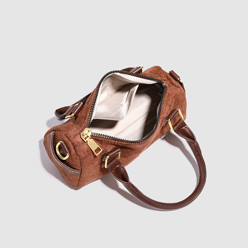 Damen Handtasche mit elegantem Wildleder und praktischem abnehmbarem Schulterriemen Nord Taschen