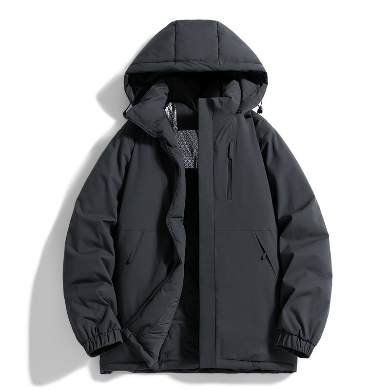 Herren Technischer Steppparka mit Kapuze, Thermo-Isolierung und Brust-Reißverschlusstasche Nord Taschen