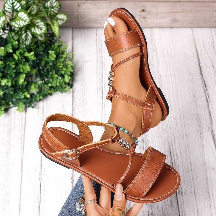 Damen modische Sandalen mit kunstvollem Riemen-Design