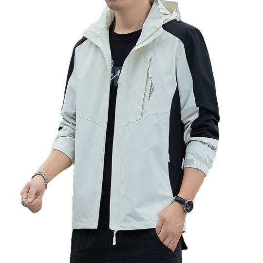 Herren Leichte wind- und wasserabweisende Kapuzenjacke im sportlichen Utility‑Style Nord Taschen