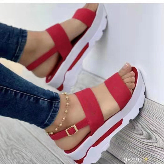 Damen Wedge-Sandalen mit komfortablem Fußbett und verstellbarem Riemendesign Nord Taschen