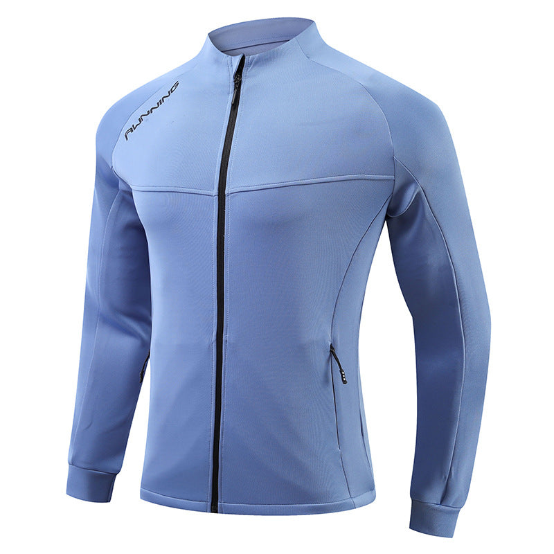 Herren Lauf-Trainingsjacke mit windabweisendem Stretch, Slim-Fit und Reißverschlusstaschen Nord Taschen